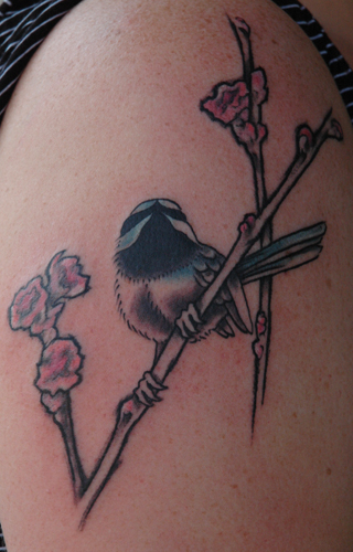 Tattoos - japanese inspired chickadee - 28972